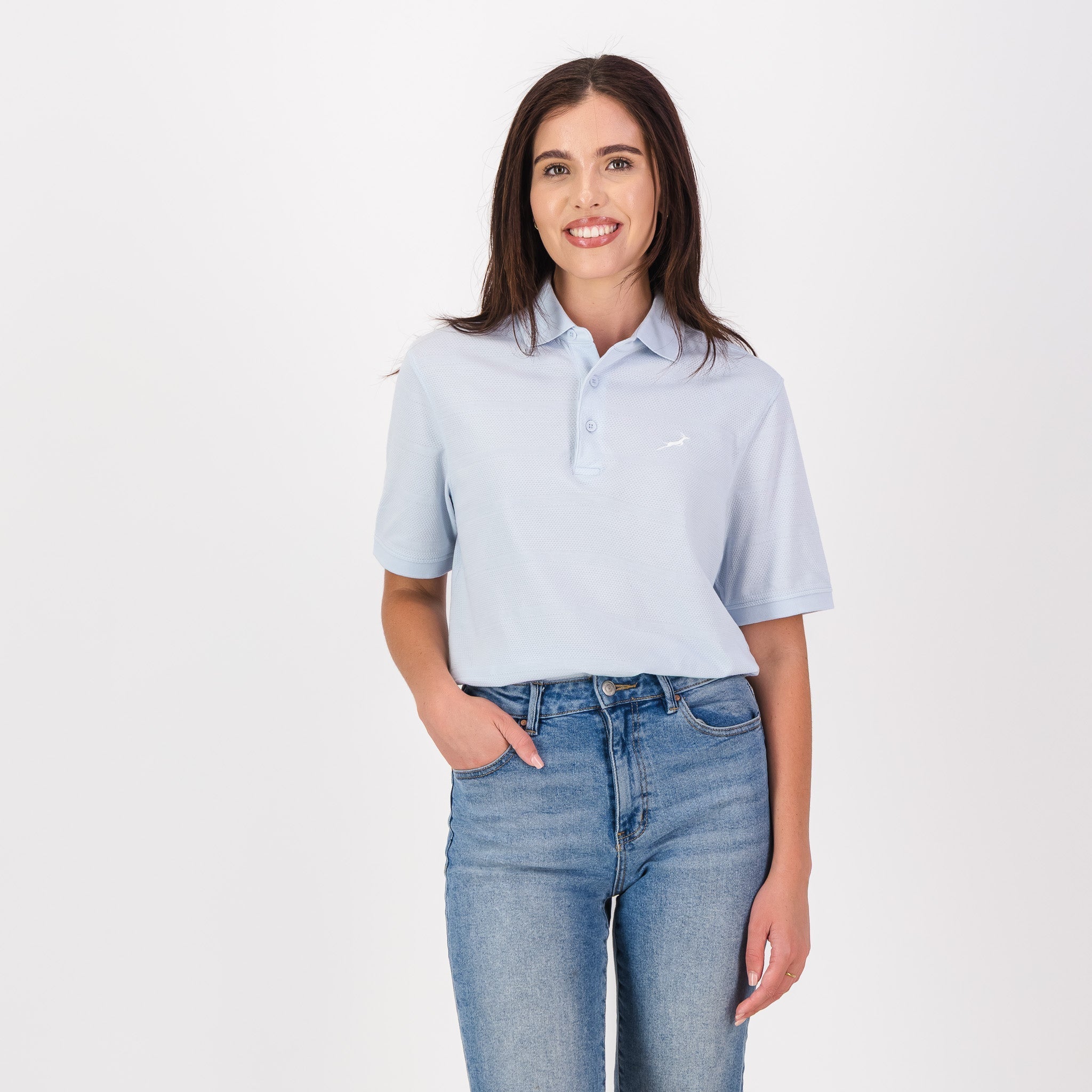 Springboks Golf SS Polo- Old Money Blue