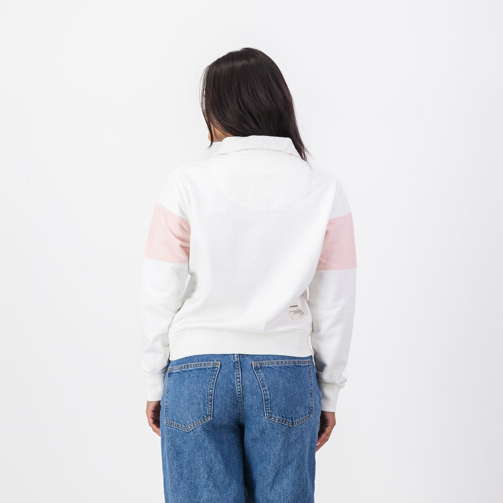 Springboks Hoop Quarter Zip Crop Sweat-Rose Quartz