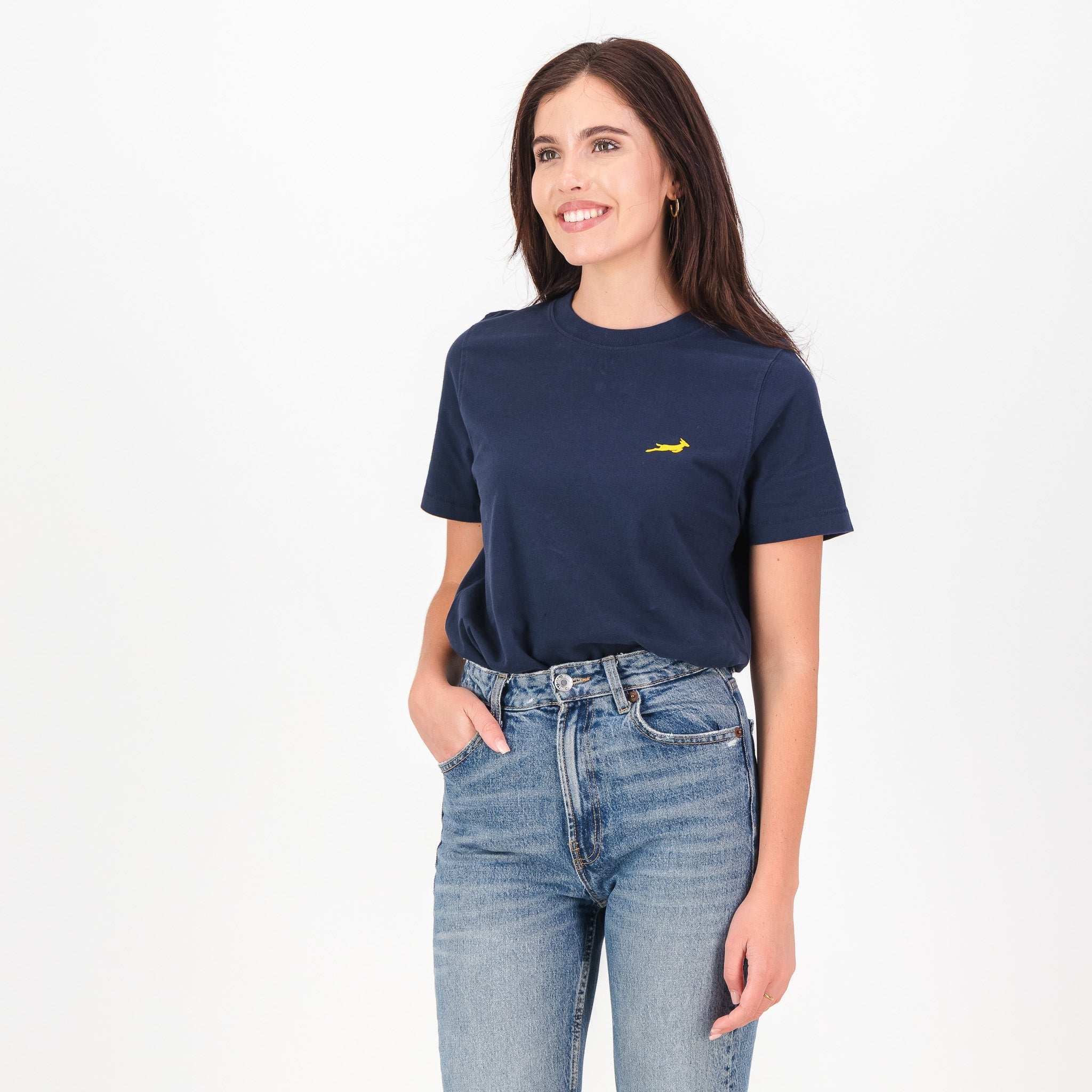 Springboks LC Badge Ladies Crew Tee - Navy
