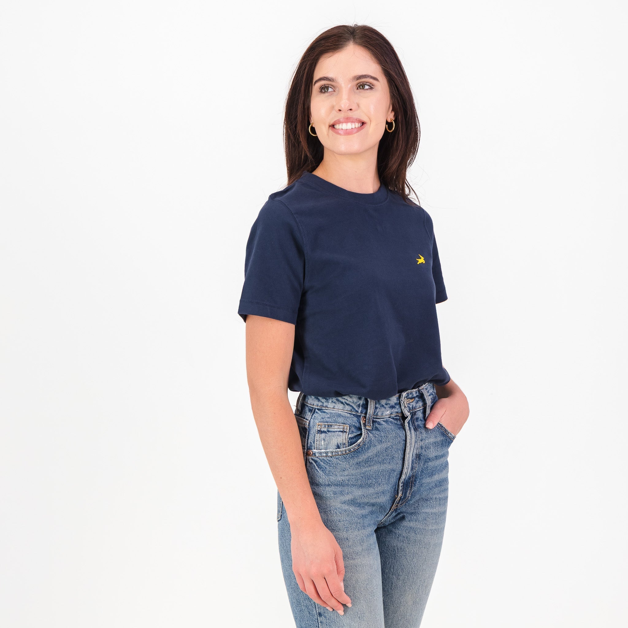 Springboks LC Badge Ladies Crew Tee - Navy