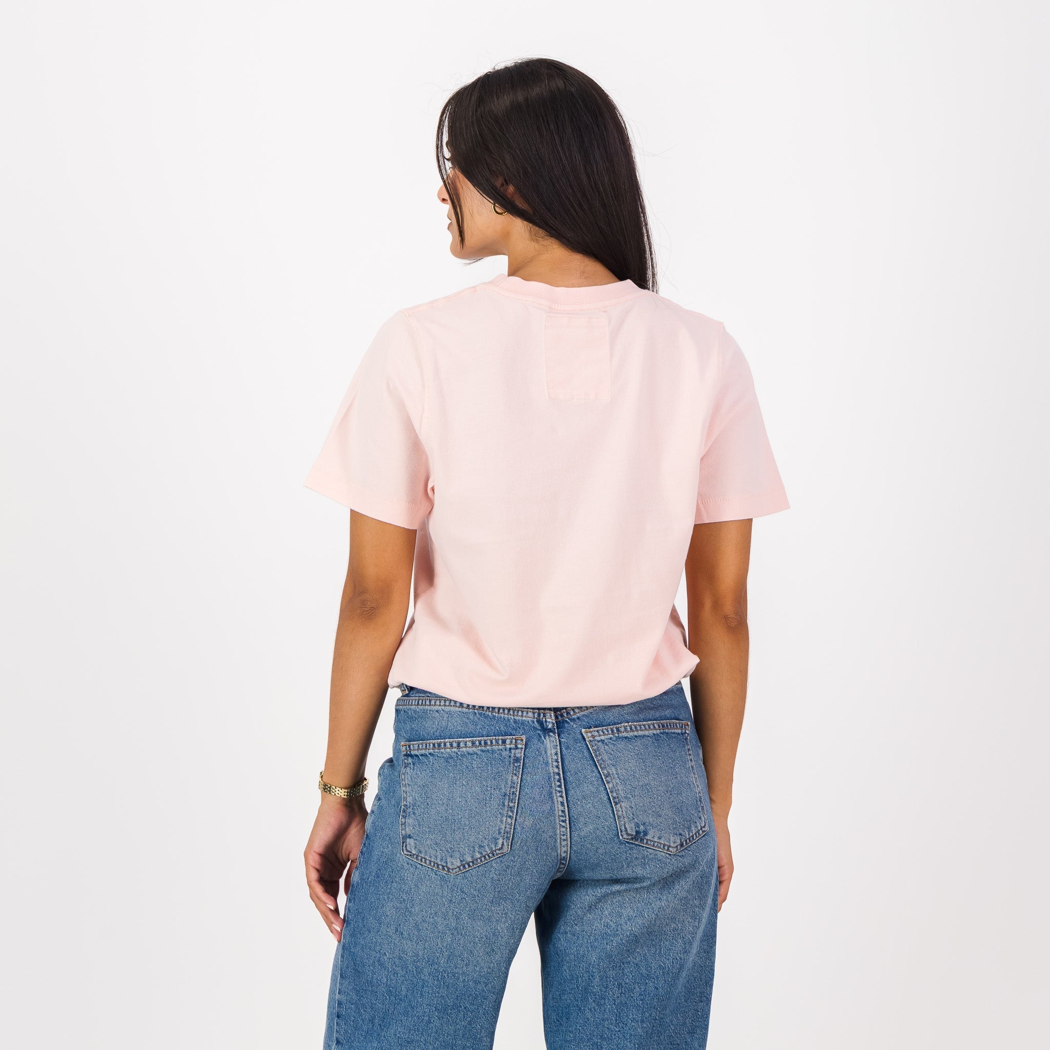 Springboks LC Badge Ladies Crew Tee - Rose Quartz