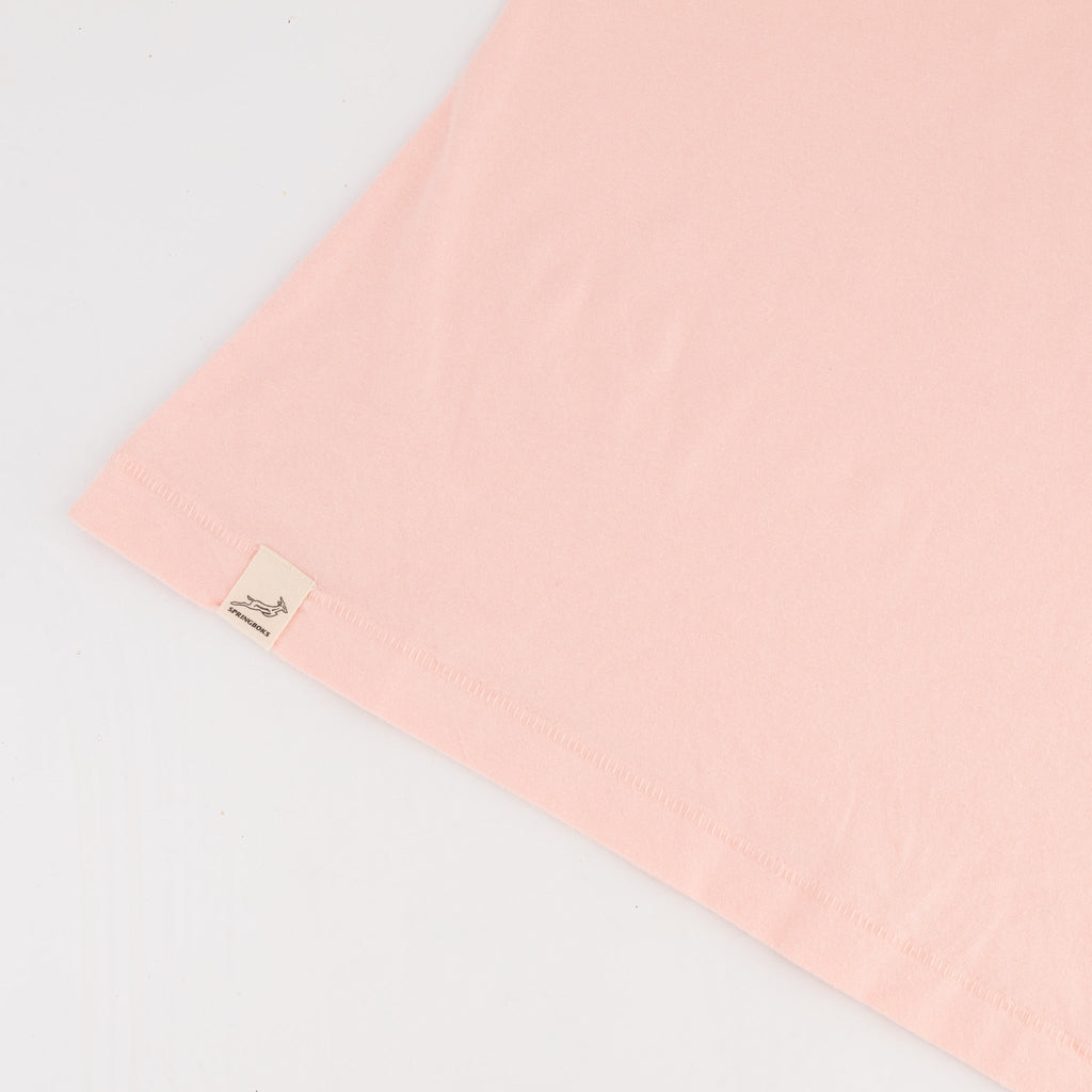 Springboks LC Badge Ladies Crew Tee - Rose Quartz