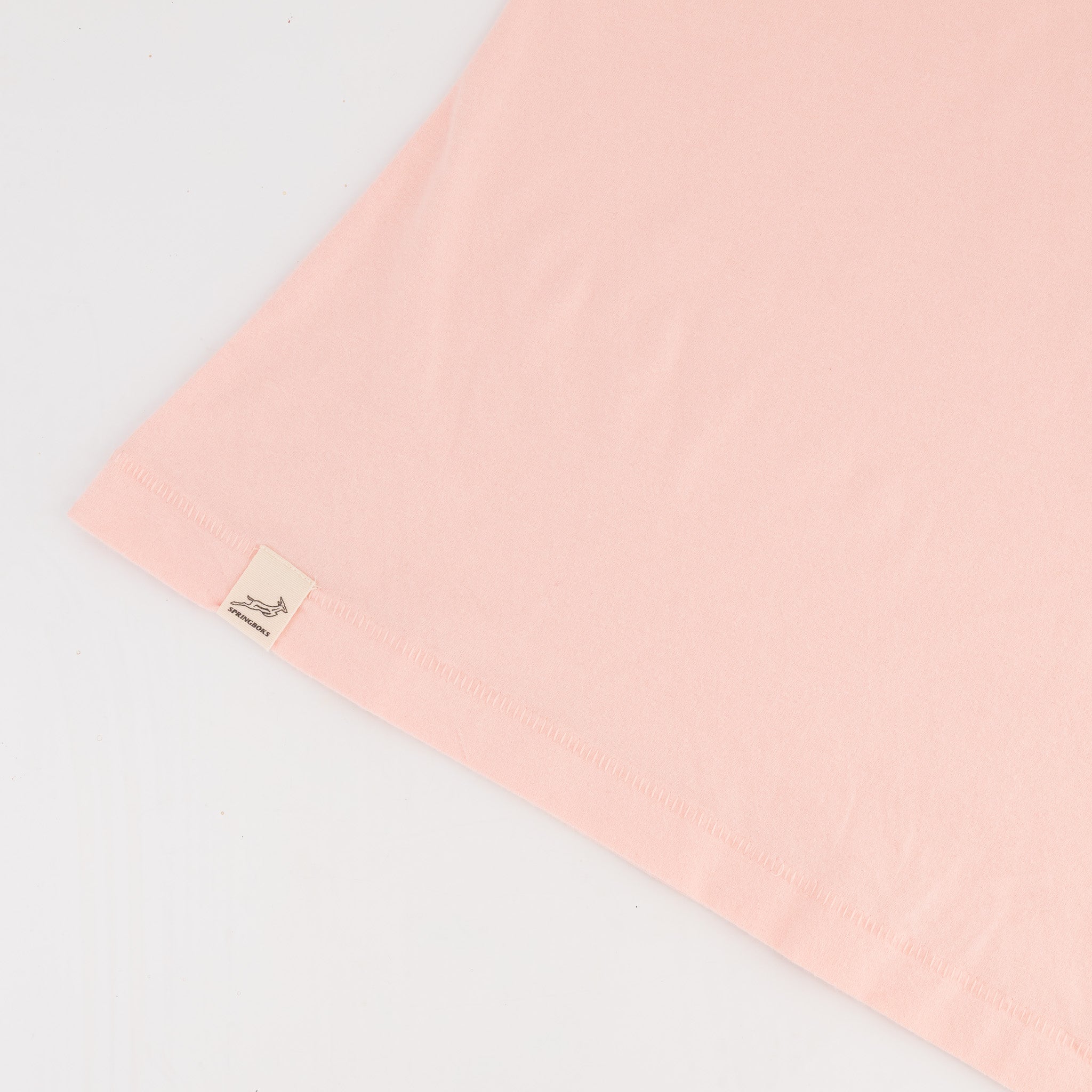 Springboks LC Badge Ladies Crew Tee - Rose Quartz