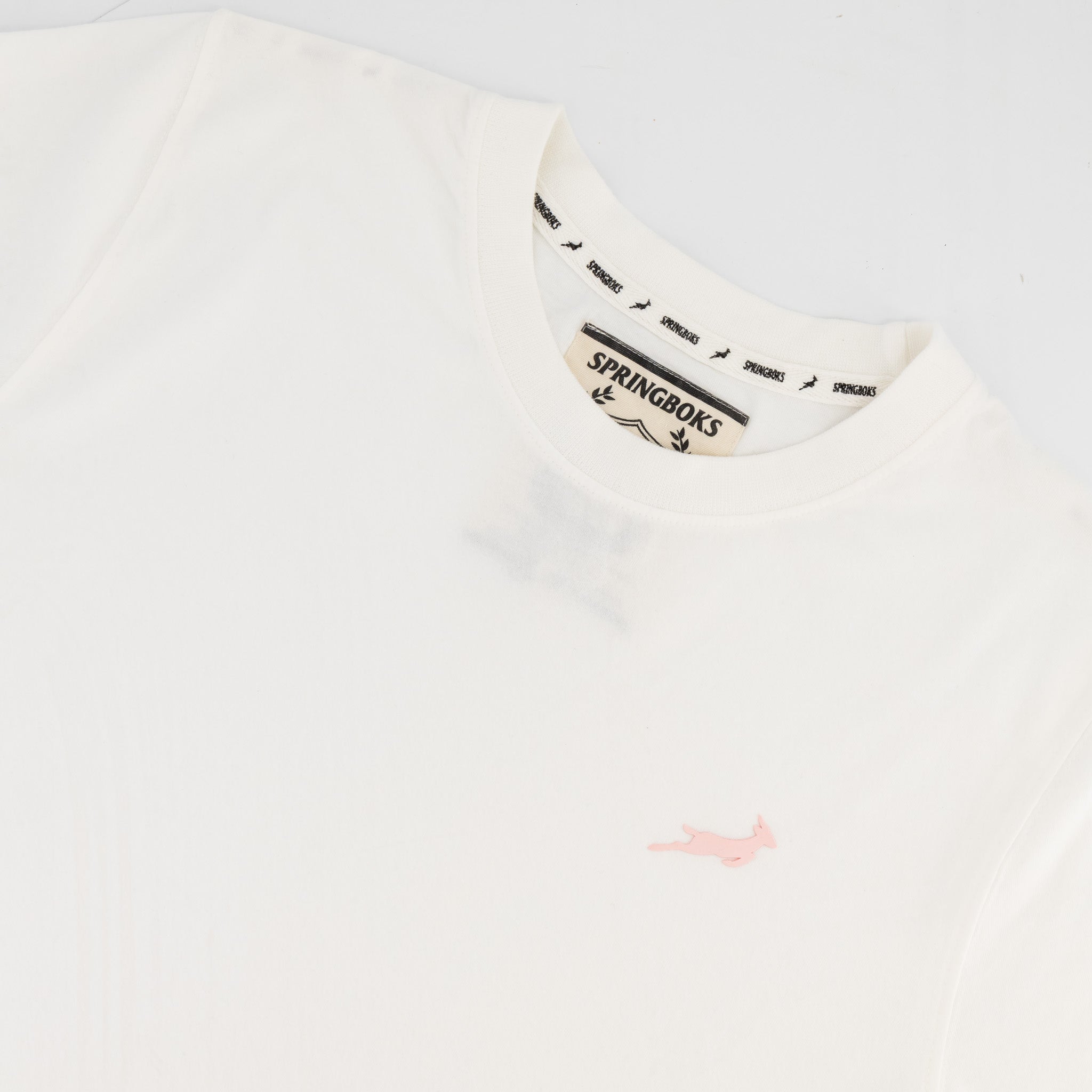 Springboks LC Badge Ladies Crew Tee - White