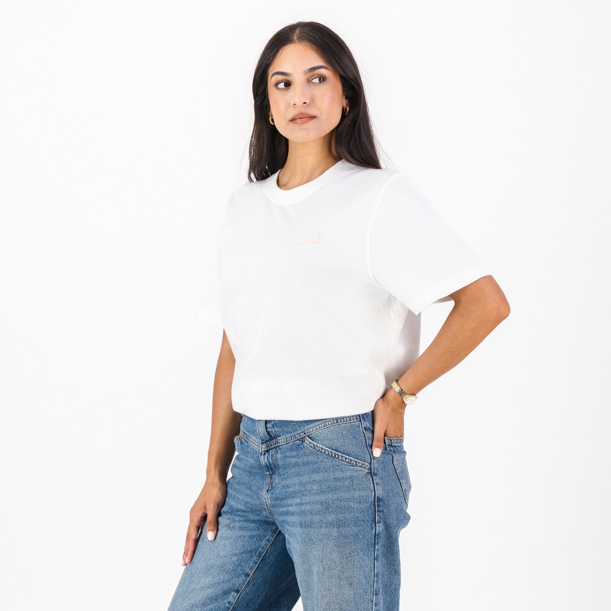 Springboks LC Badge Ladies Crew Tee - White