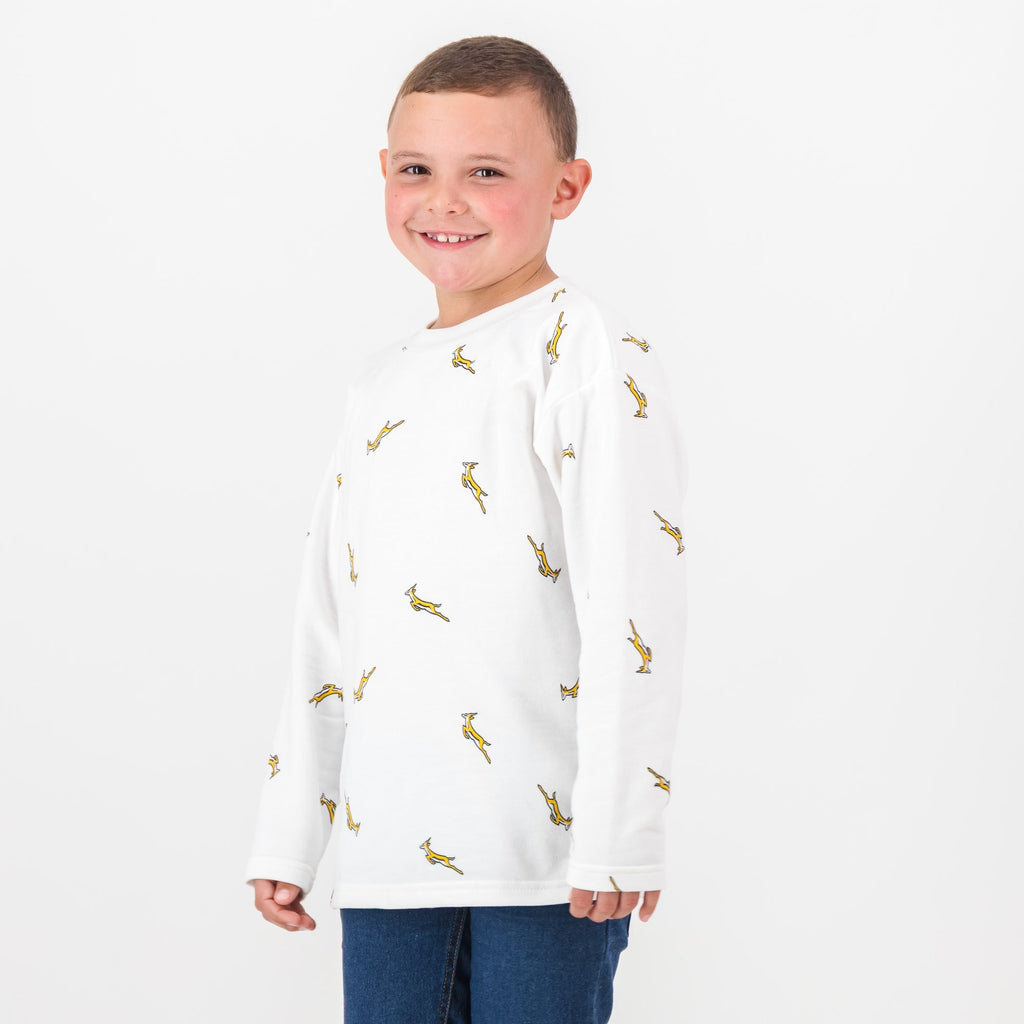 Springboks Kids Bokkies Fleece Sweat-White