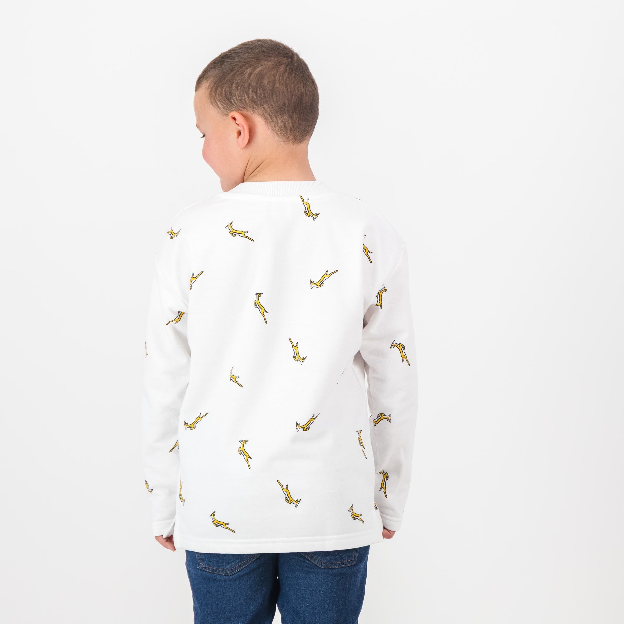 Springboks Kids Bokkies Fleece Sweat-White