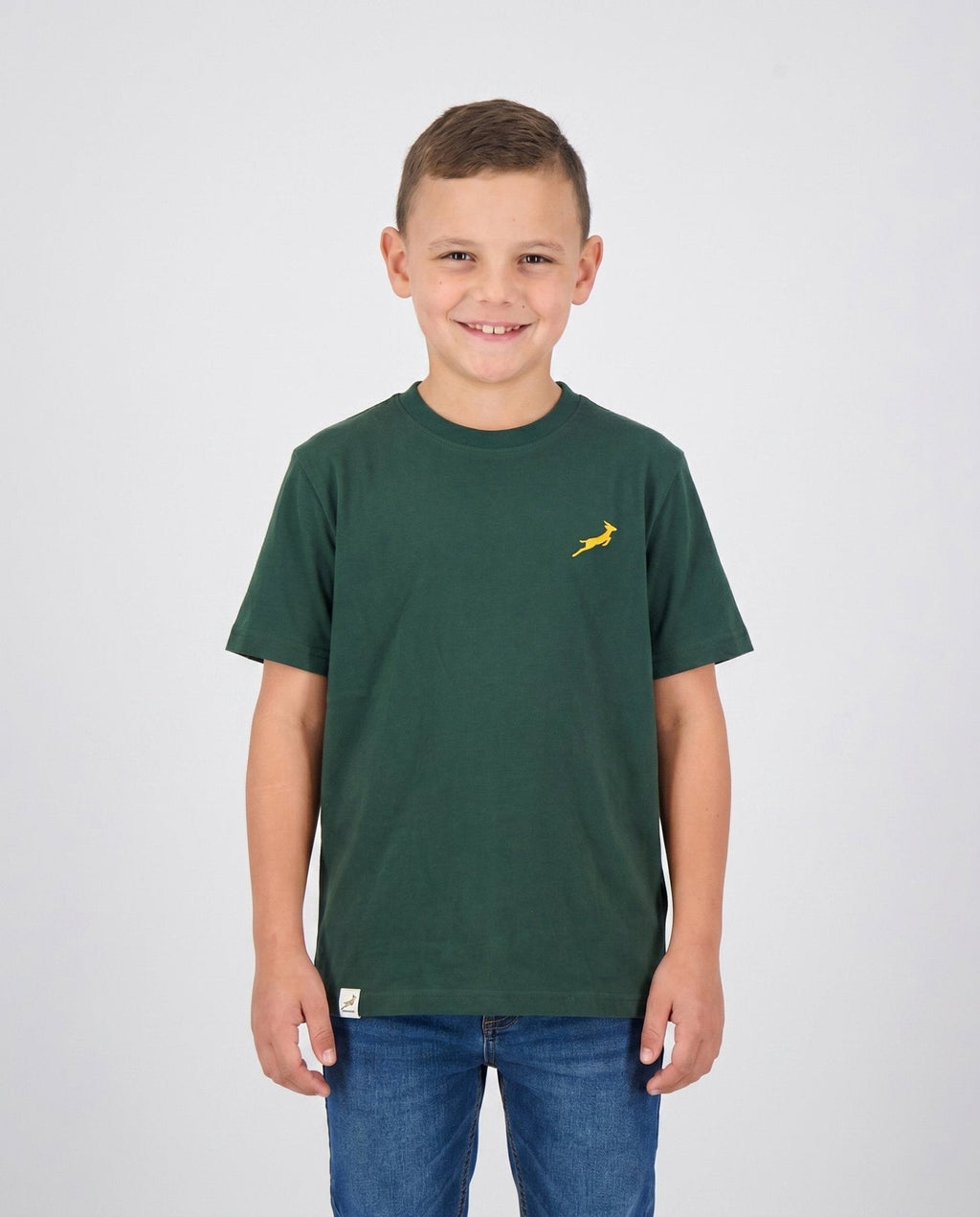 Springboks Kids' Small Bok Crew T-Shirt – Springbok Green