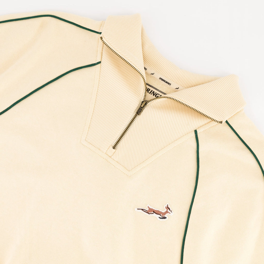 Springboks Ladies Piped Zip Through Sweat-Ivory