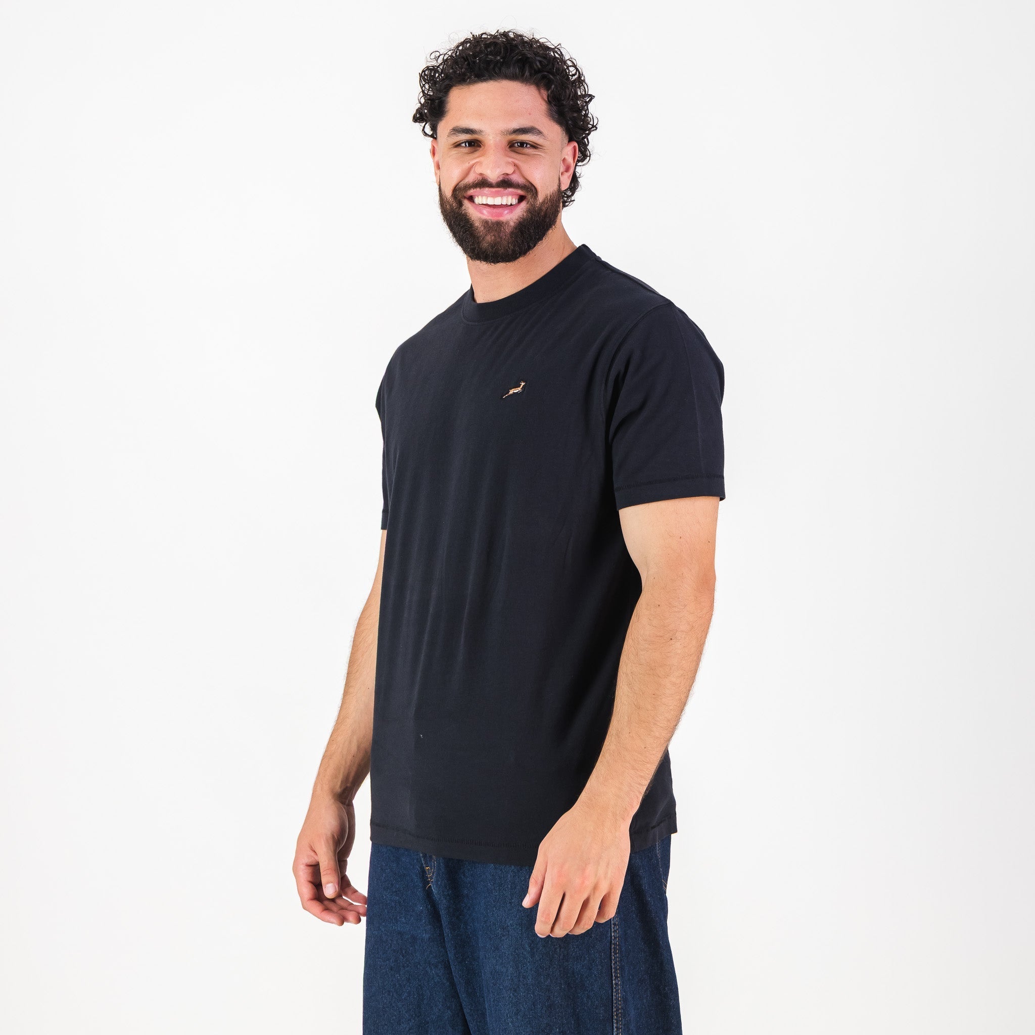 Springboks LC badge Regular Crew Tee - Black