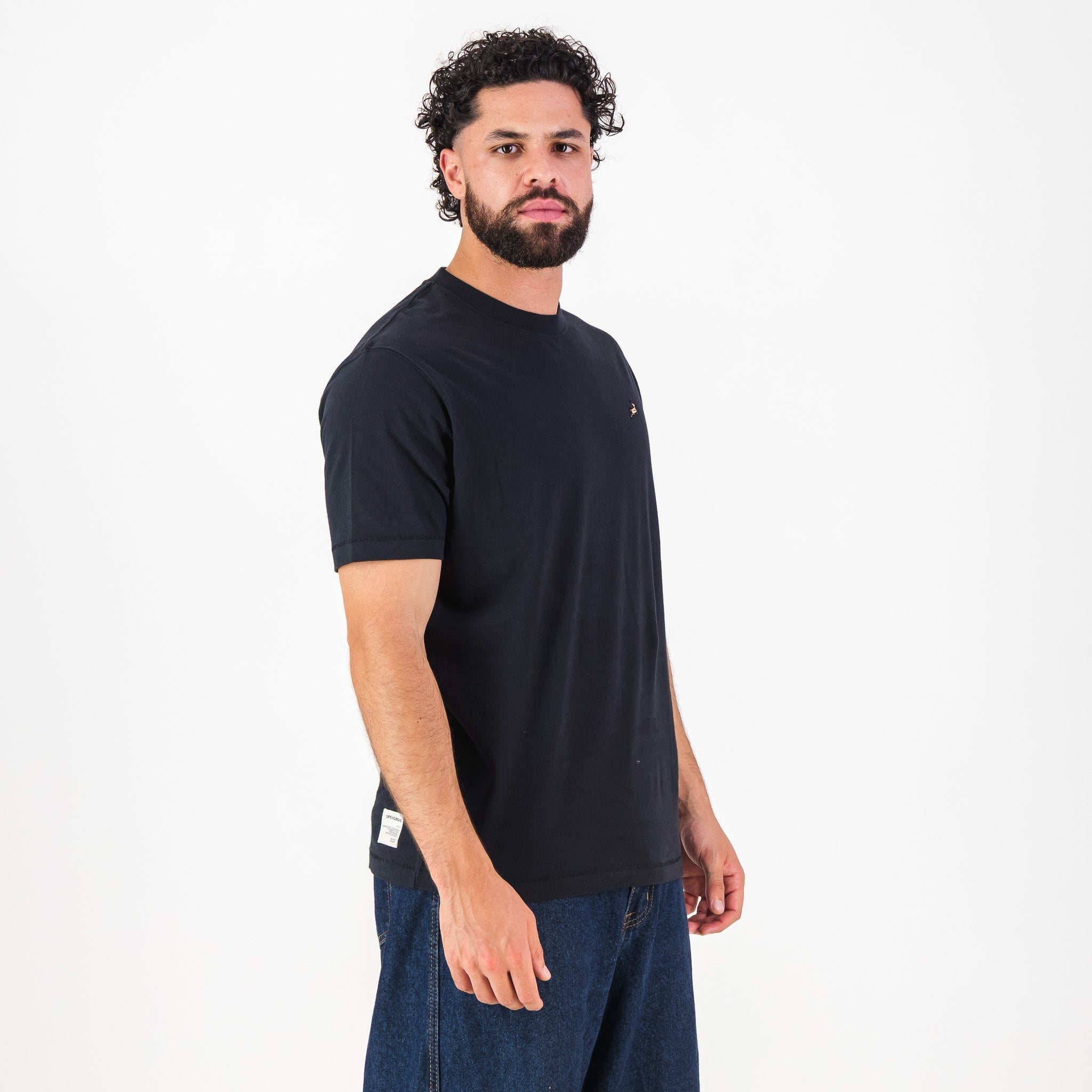 Springboks LC badge Regular Crew Tee - Black