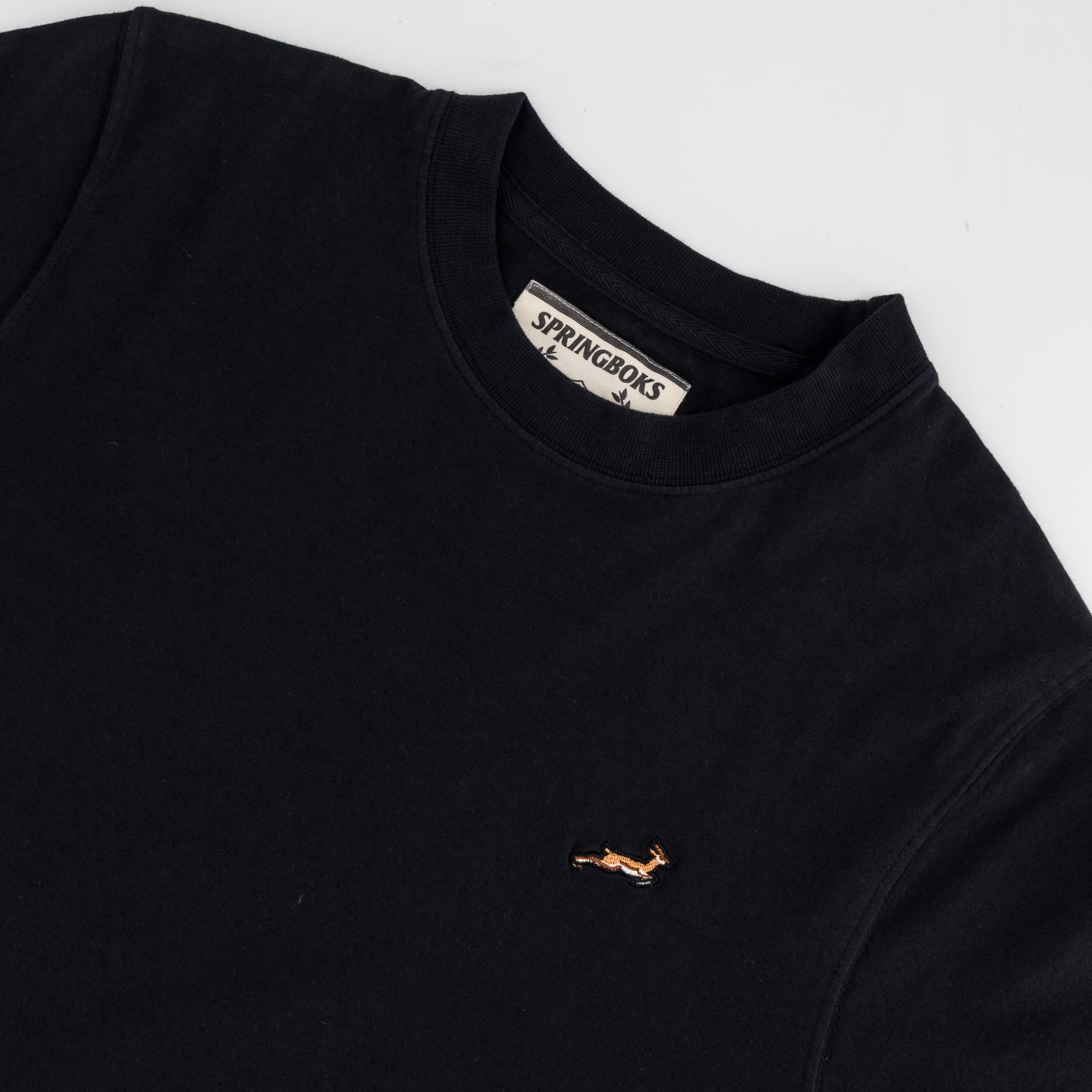 Springboks LC badge Regular Crew Tee - Black