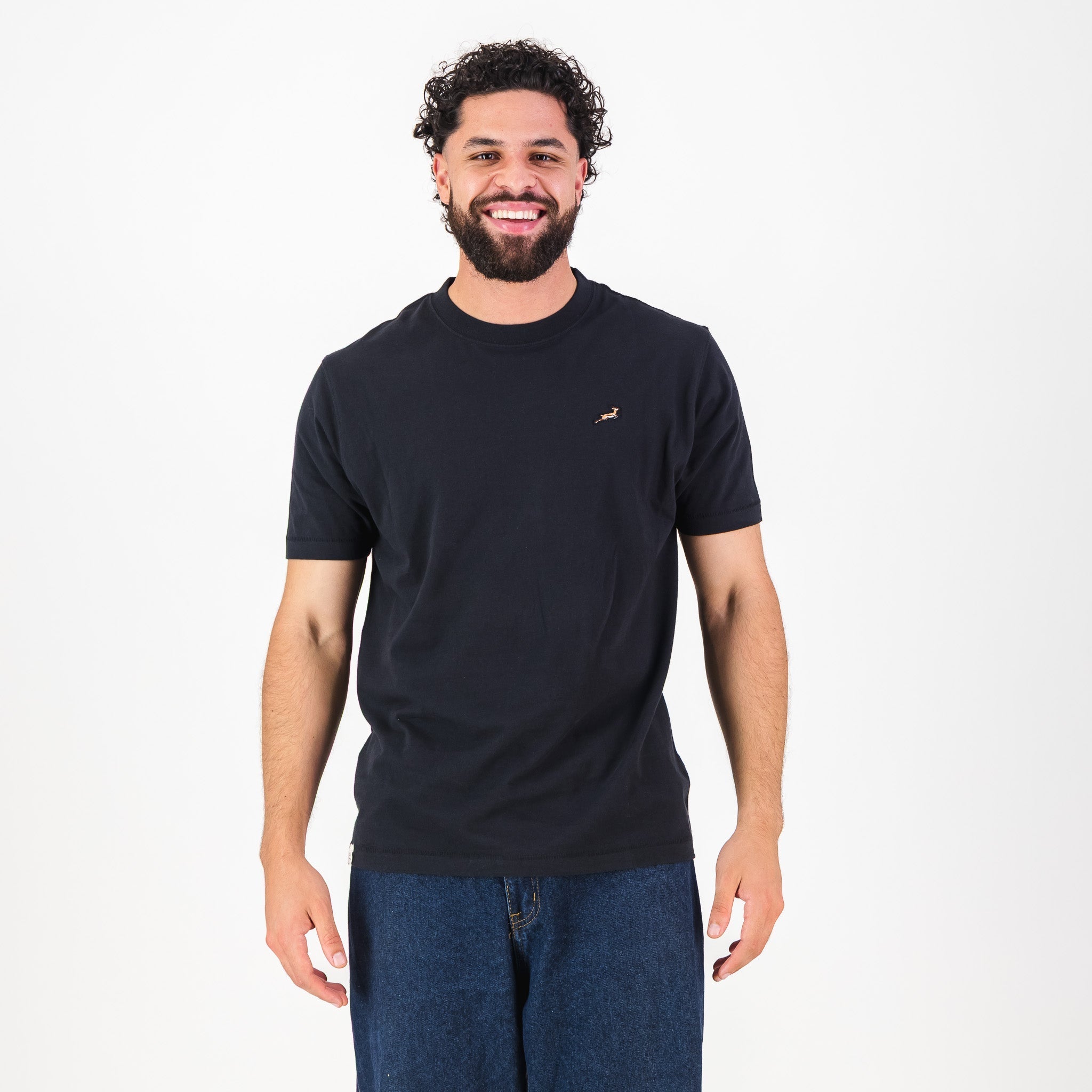 Springboks LC badge Regular Crew Tee - Black