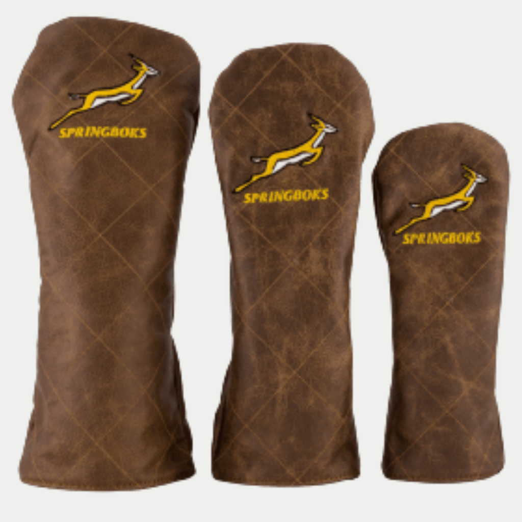 Springboks Leather Golf Cover-Dark Brown