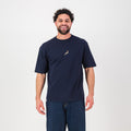 Springboks Nat Badge Boxy Crew Tee-Navy