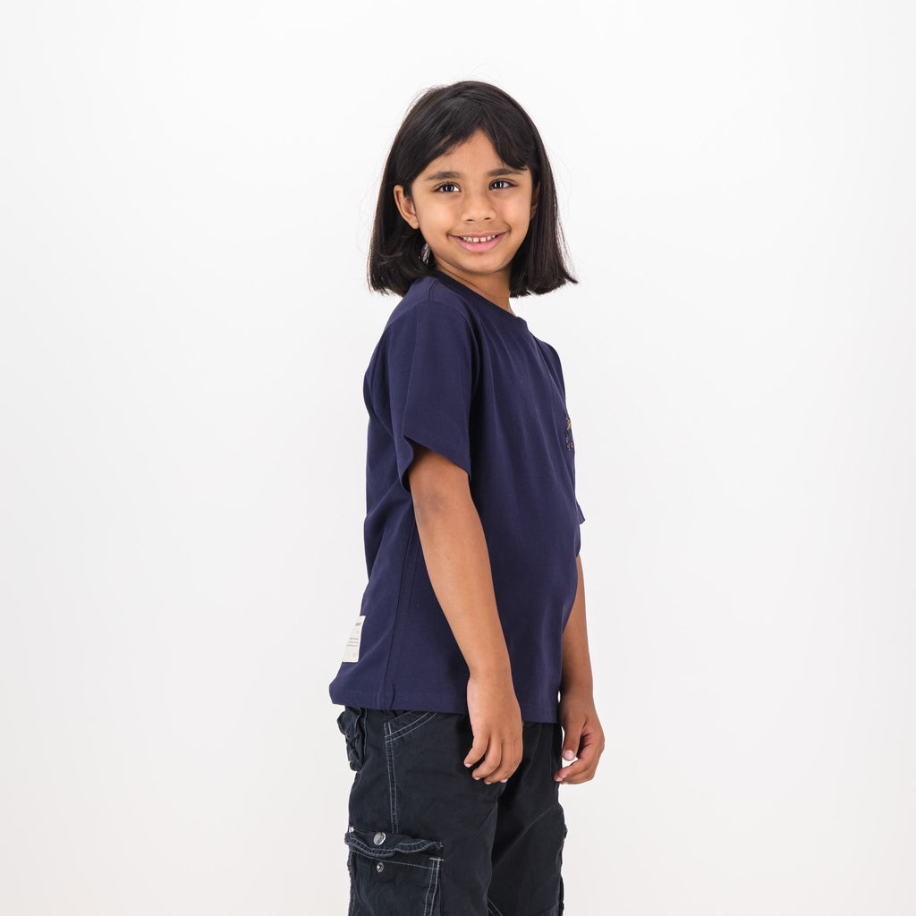 Springboks Painted Bok Kids Crew Tee-Navy