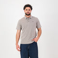 Springboks Pique Striper SS Polo- Tobacco Brown
