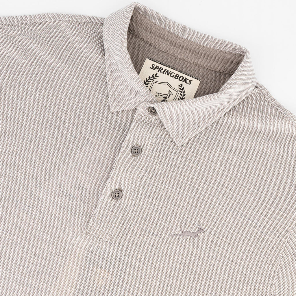 Springboks Pique Striper SS Polo- White