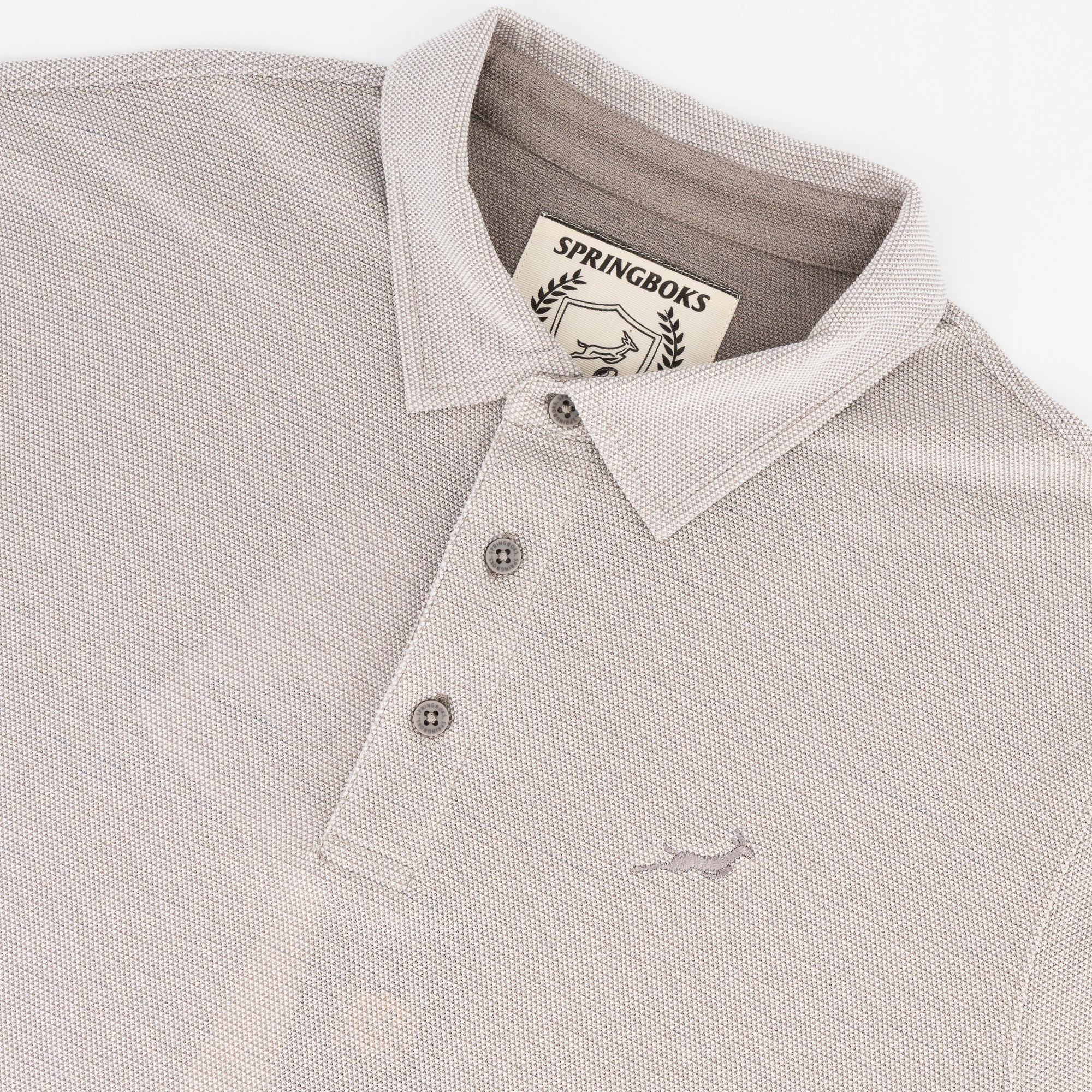 Springboks Pique Striper SS Polo- White