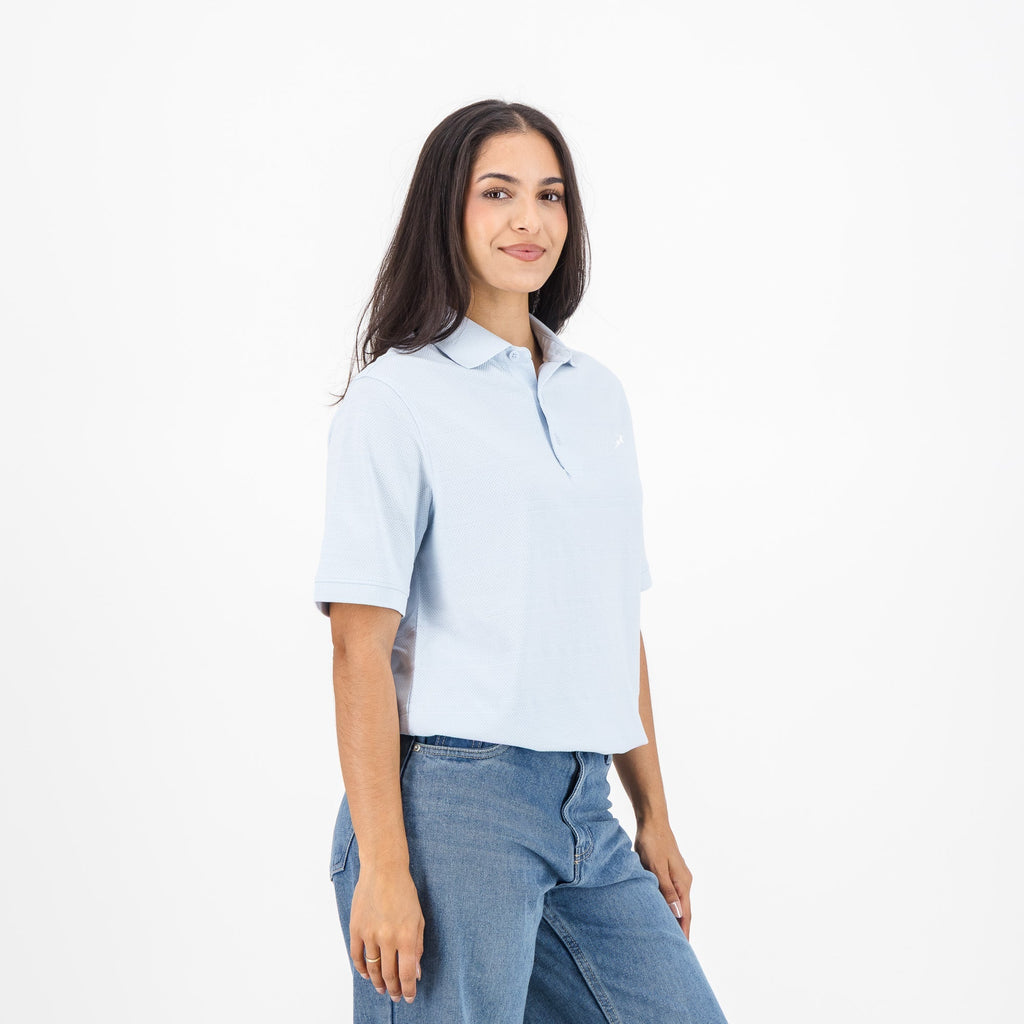 Springboks Popcorn Short Sleeve Golf Polo - Blue