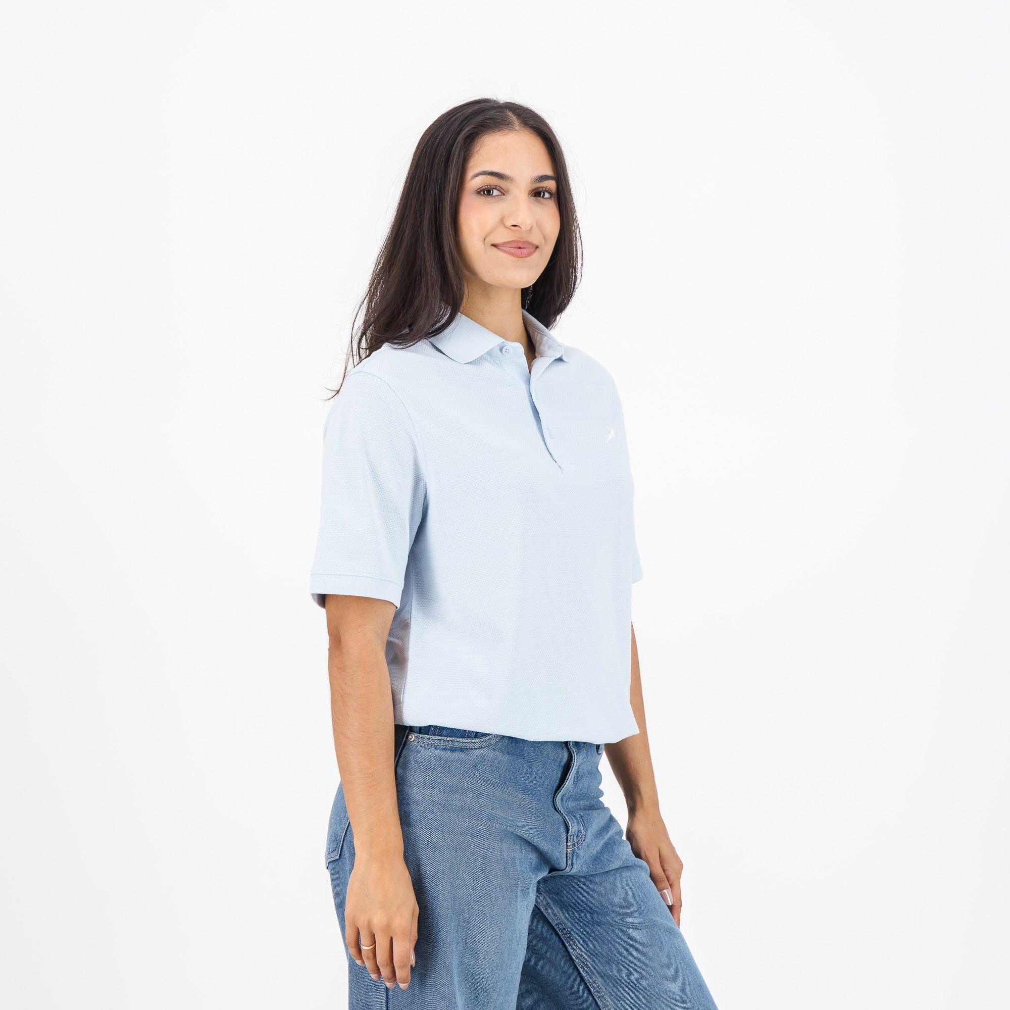 Springboks Popcorn Short Sleeve Golf Polo - Blue