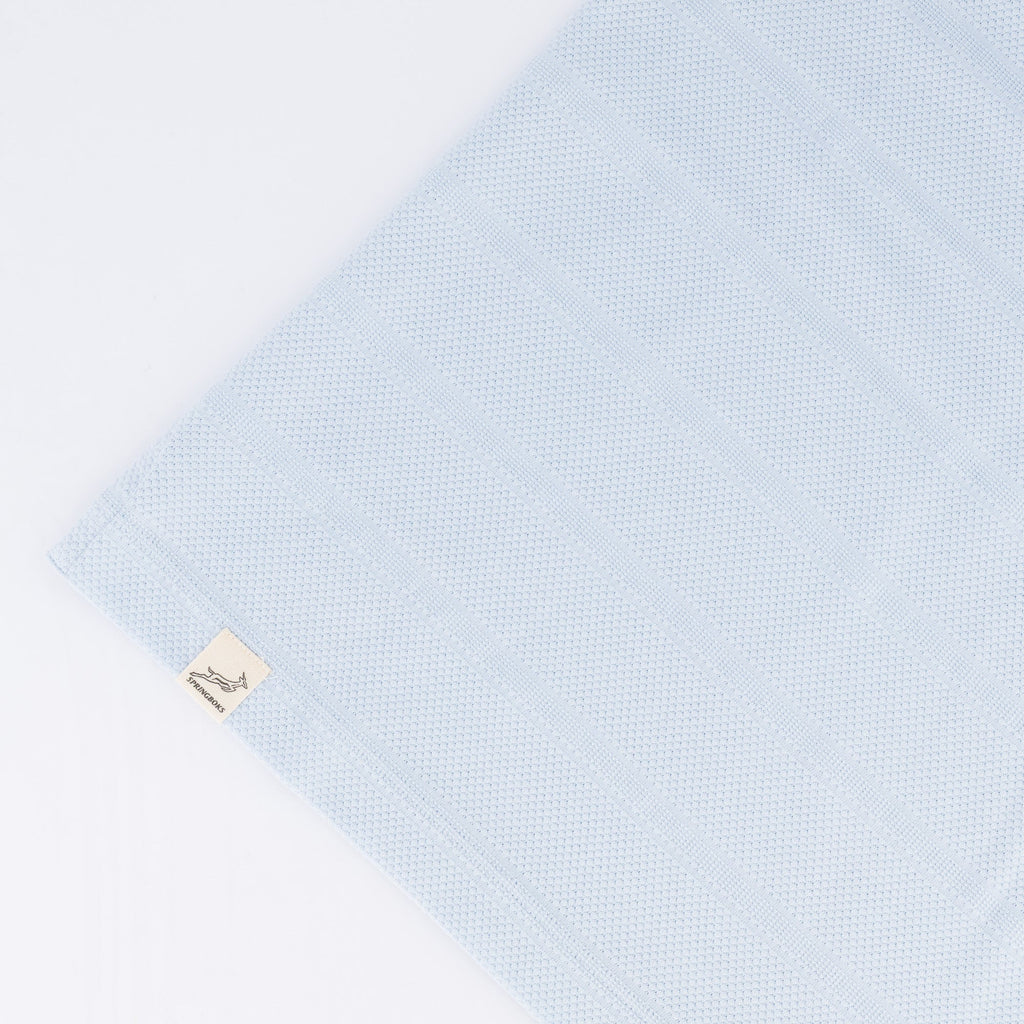 Springboks Popcorn Short Sleeve Golf Polo - Blue