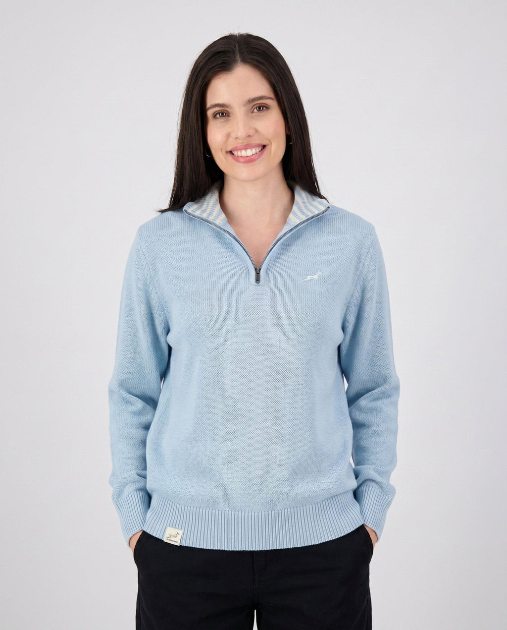 Springboks Premium Quarter Zip Knit-Skyway