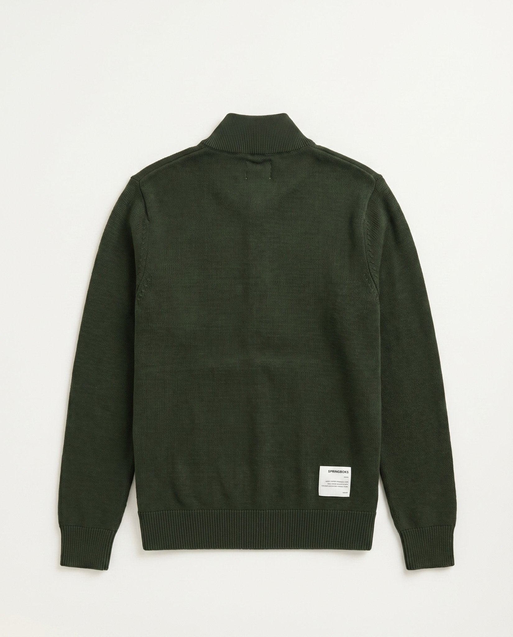 Springboks Quarter Zip Knit Knitwear Rifle Green
