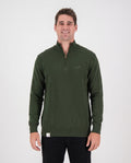 Springboks Quarter Zip Knit Knitwear Rifle Green