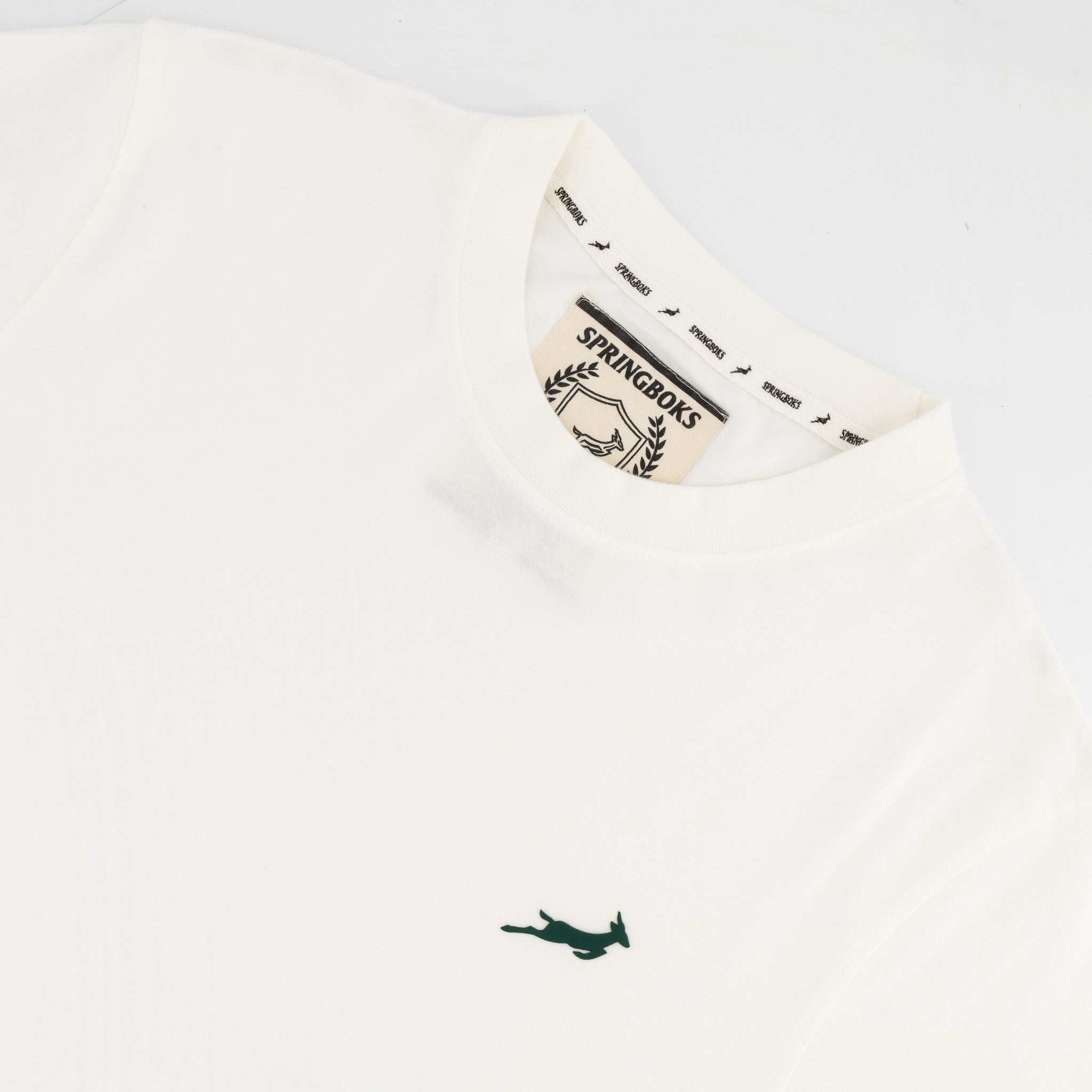 Springboks SML Bok HS Regular Crew Tee - White