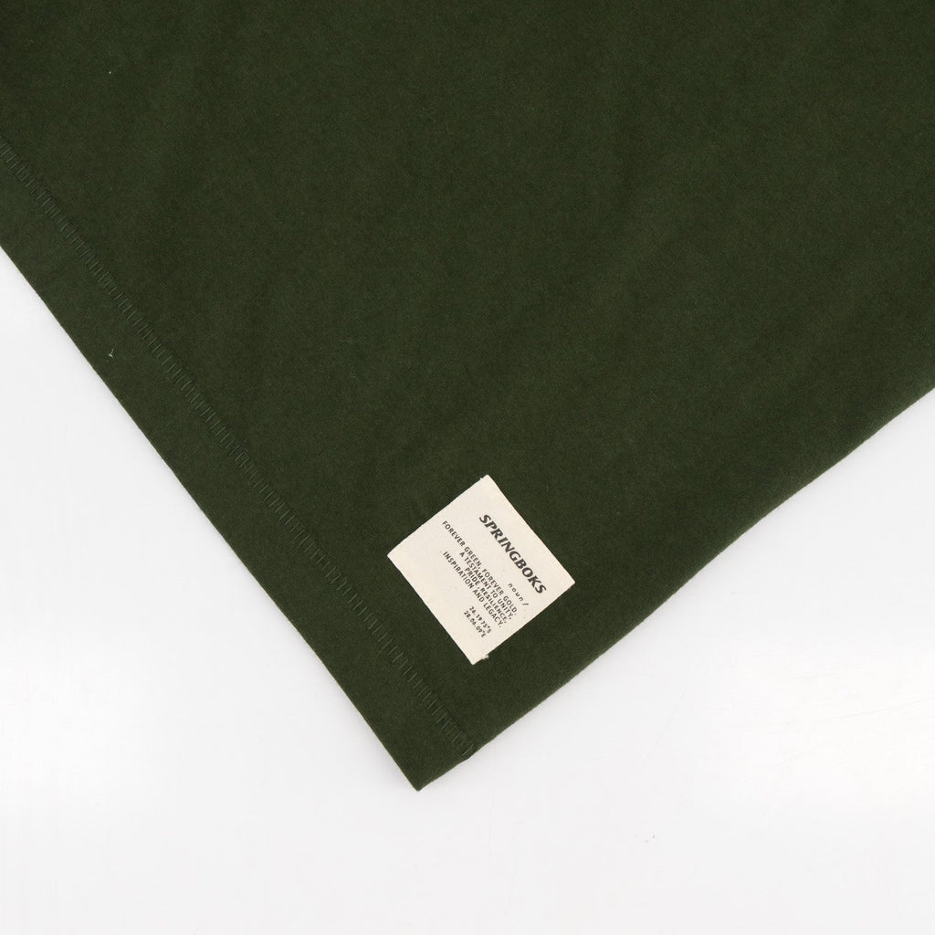 Springboks SML Shield Regular Crew Tee - Military Olive