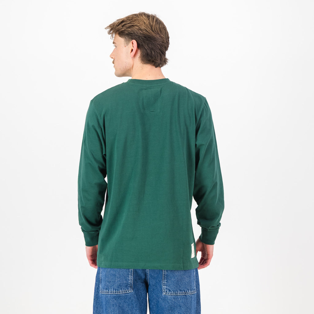 Springboks SML EMB LS Crew Tee - OS Green