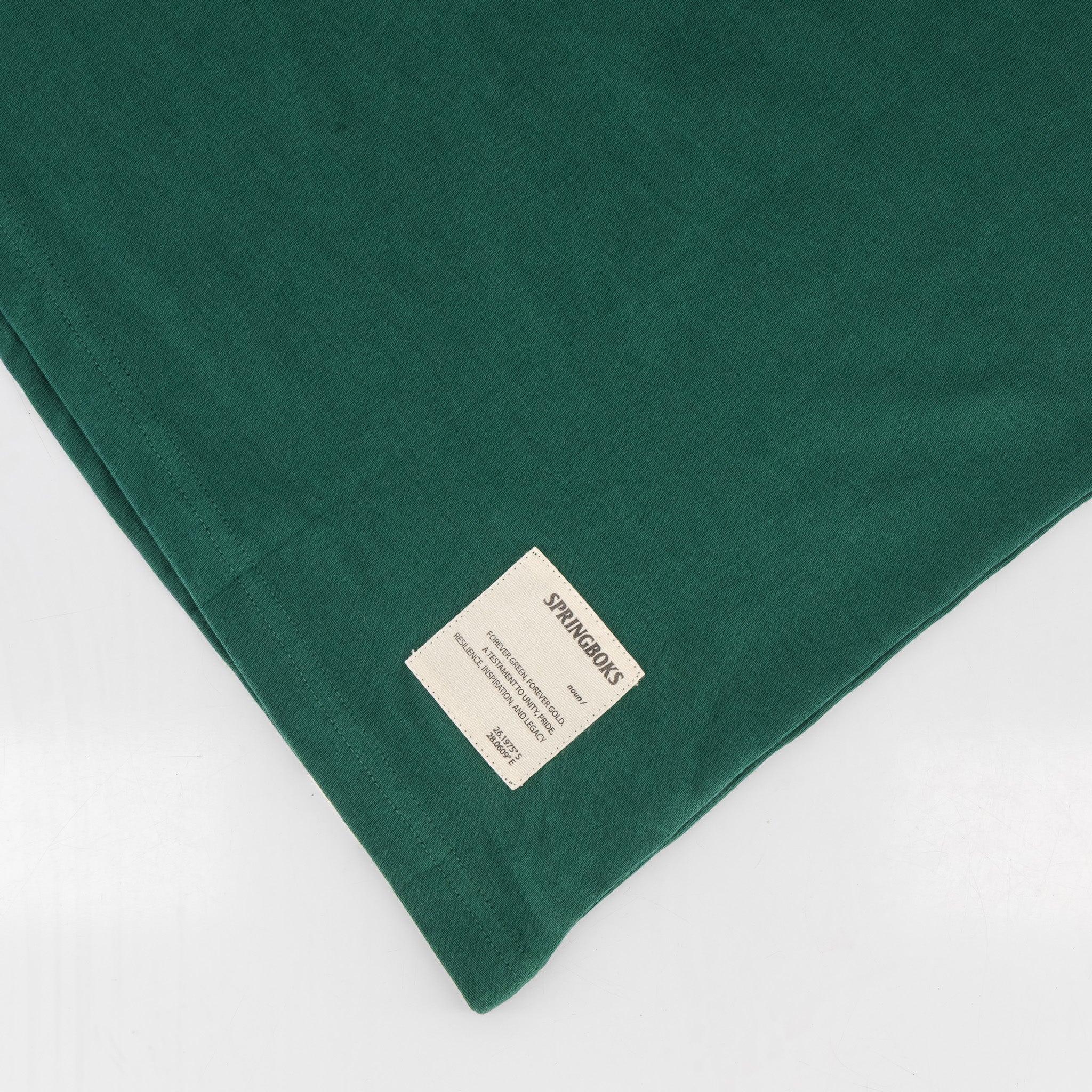 Springboks SML EMB LS Crew Tee - OS Green