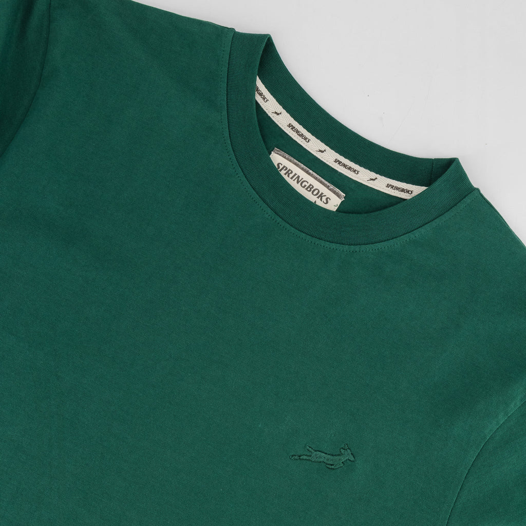 Springboks SML EMB LS Crew Tee - OS Green