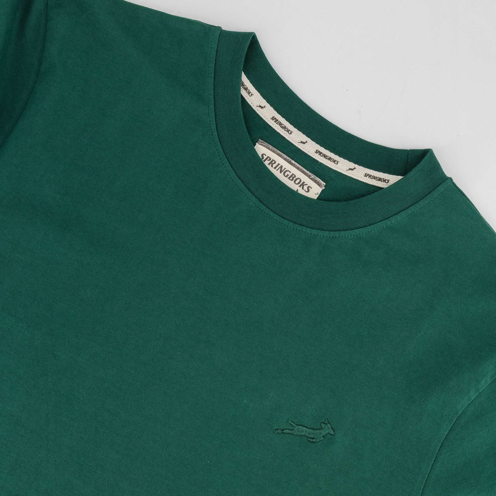 Springboks SML EMB LS Crew Tee - OS Green
