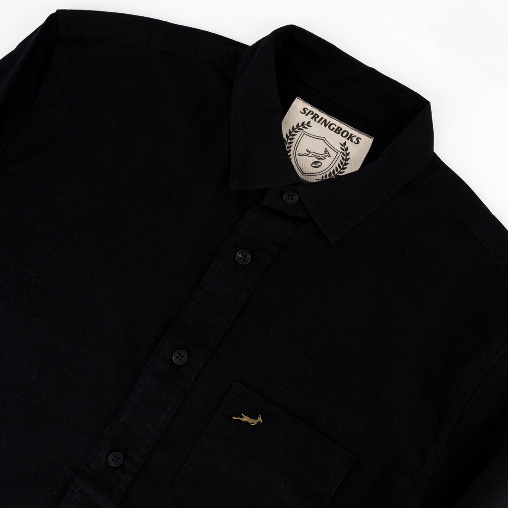 Springboks Tailored LS Oxford Shirt-Black