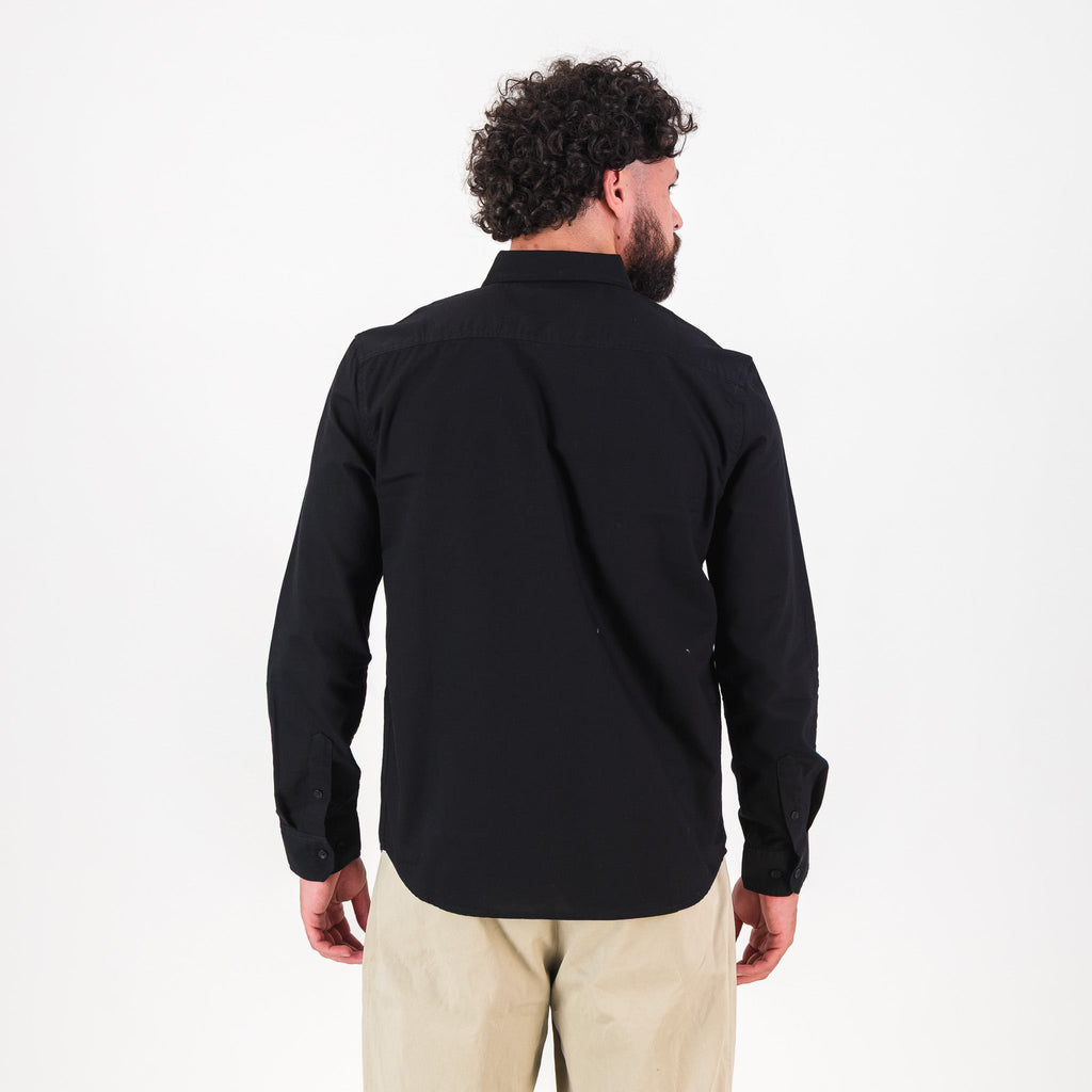 Springboks Tailored LS Oxford Shirt-Black