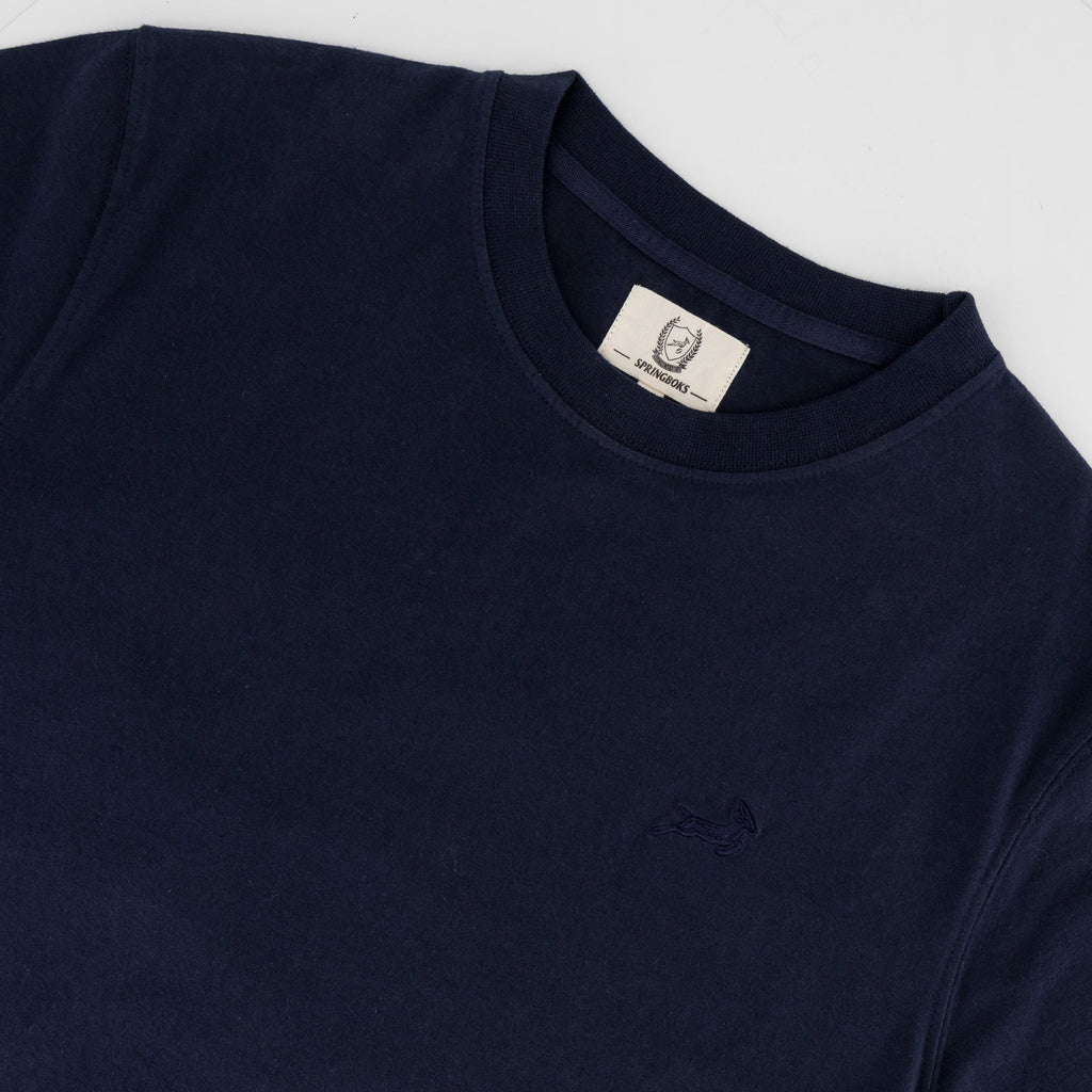 Springboks Tonal SML EMB Bok Crew Tee-Navy