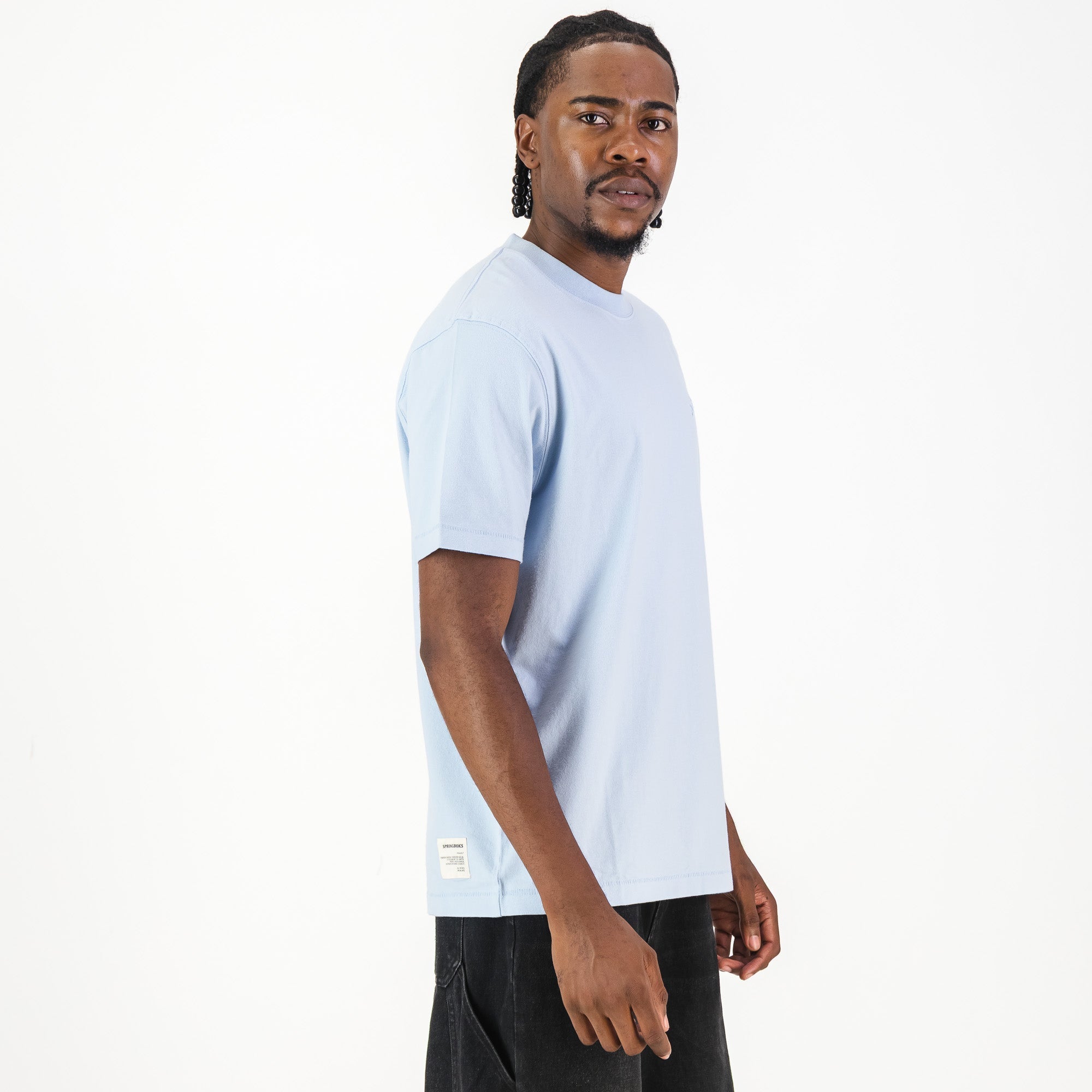 Springboks Tonal SML EMB Bok Crew Tee-Skyway