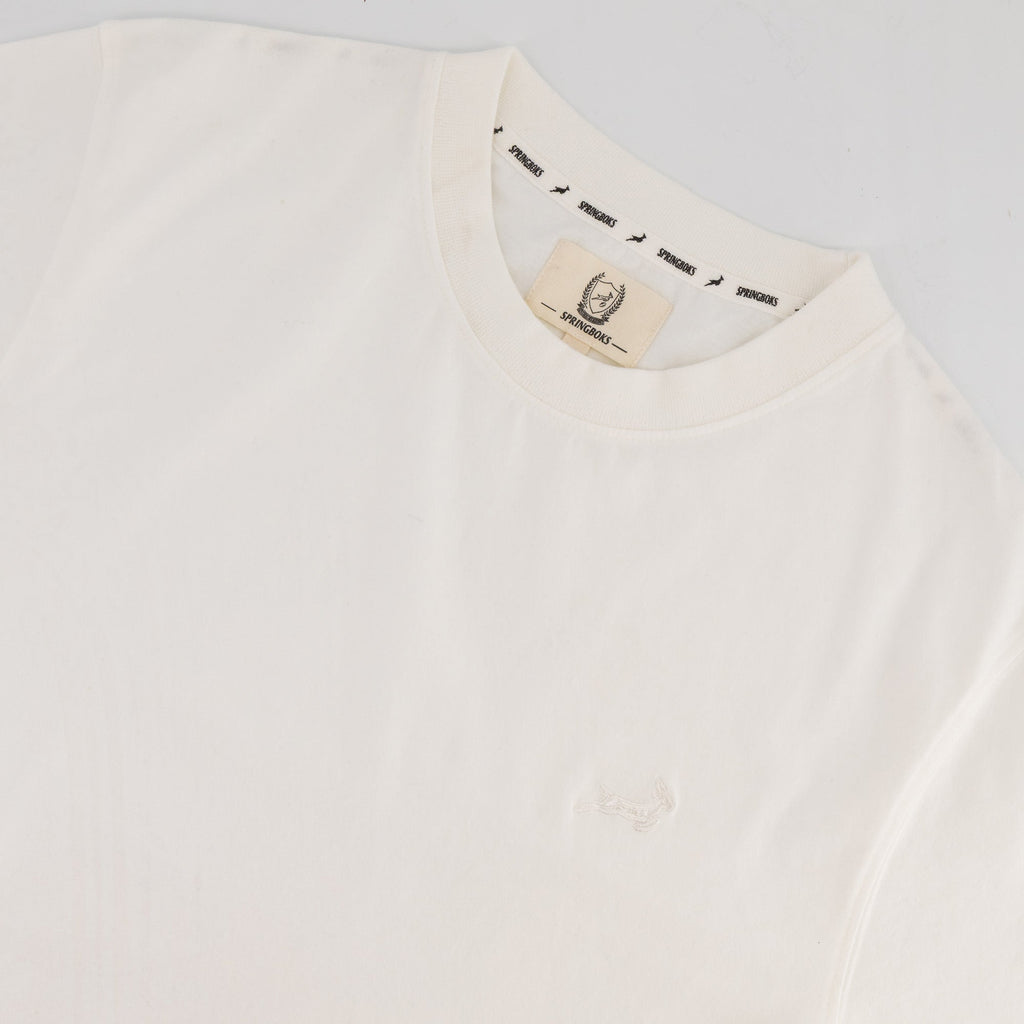 Springboks Tonal SML EMB Bok Crew Tee-White