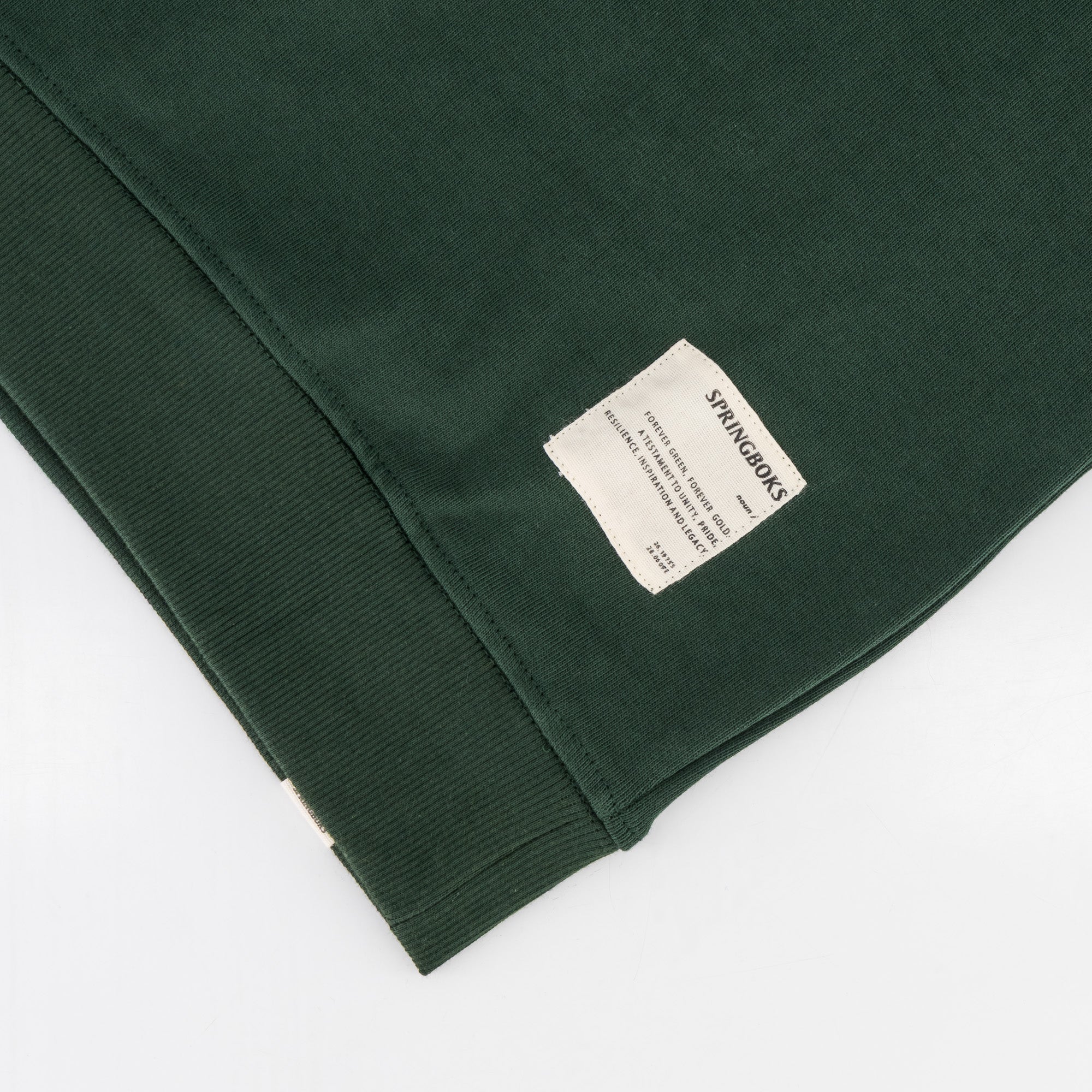 Springboks Twill Hoop Quarter Zip Sweat - OS Green
