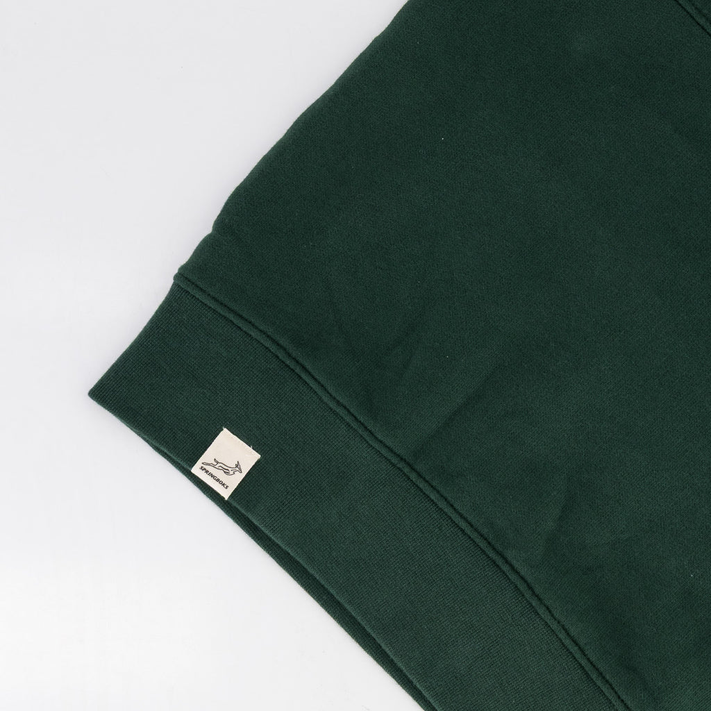 Springboks Twill SLV Quarter Zip Sweat - OS Green