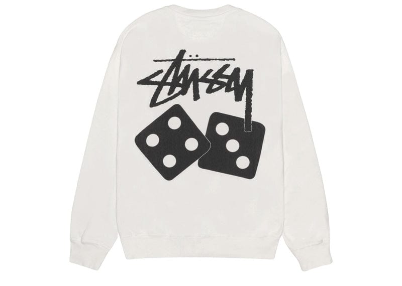 Stussy Dice Logo Sweatshirt Crew Sweat White