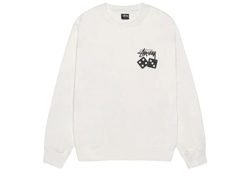 Stussy Dice Logo Sweatshirt Crew Sweat White