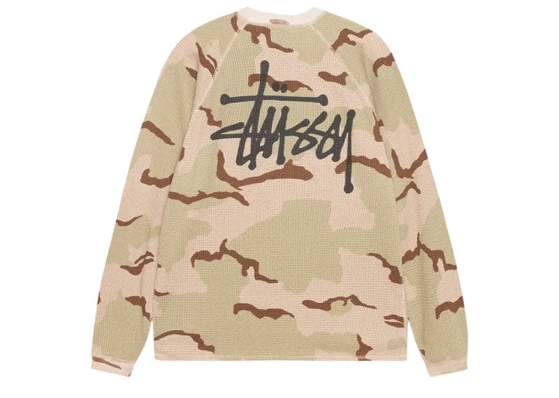 Stussy Raglan Thermal Basic Stock Long Sleeve Sand Camo