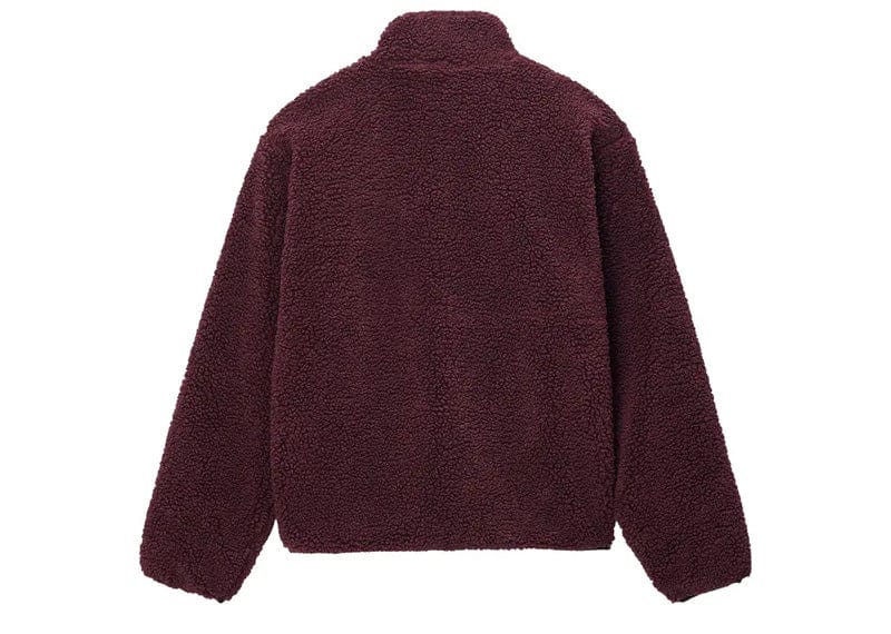 Stussy Sherpa Reversible Jacket Burgundy