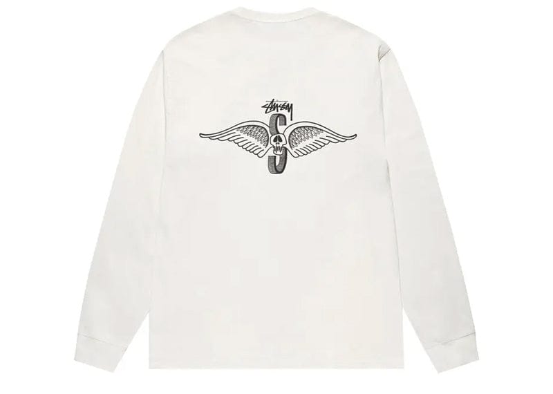 Stussy Skull Wings L/S Pigment Dyed Tee Natural