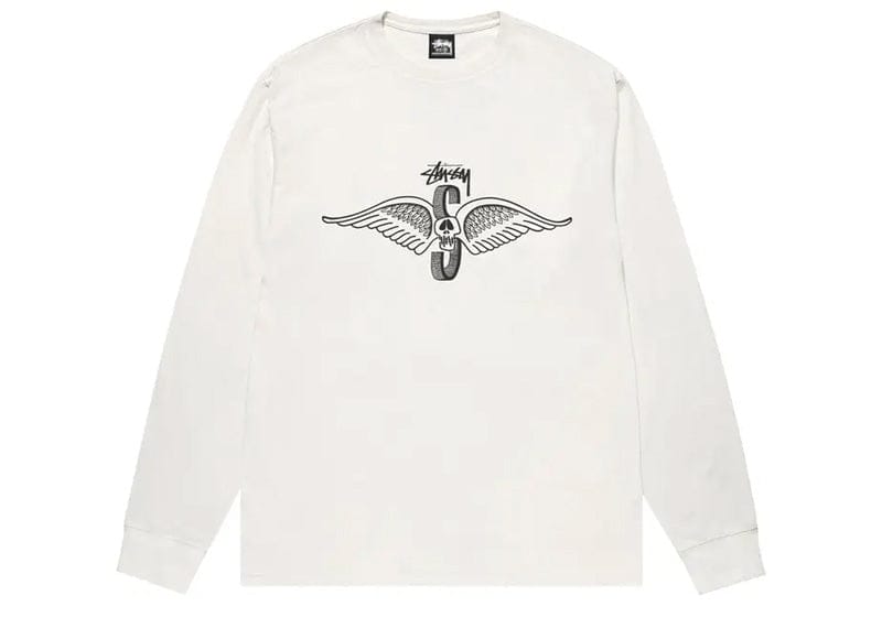 Stussy Skull Wings L/S Pigment Dyed Tee Natural