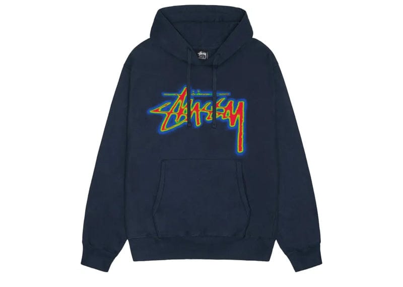Stussy Thermal Stock Hoodie Navy