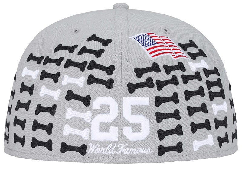 Supreme Bones Box Logo New Era 59Fifty Fitted Hat Grey